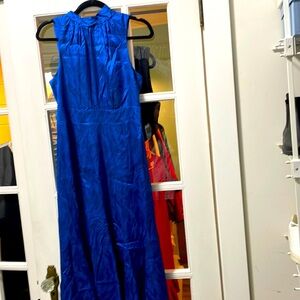 Size 4 Donna Morgan Midi Dress- Cobalt Blue Jacquard